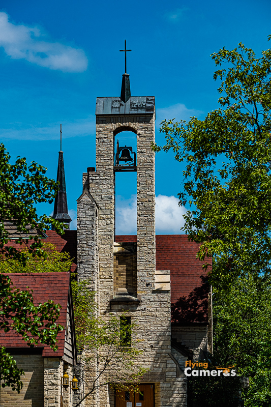 Emmanuel Lutheran Church steeple in Downers Grove