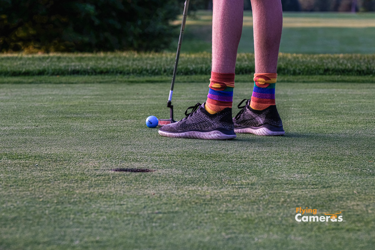 Colorful golfers socks